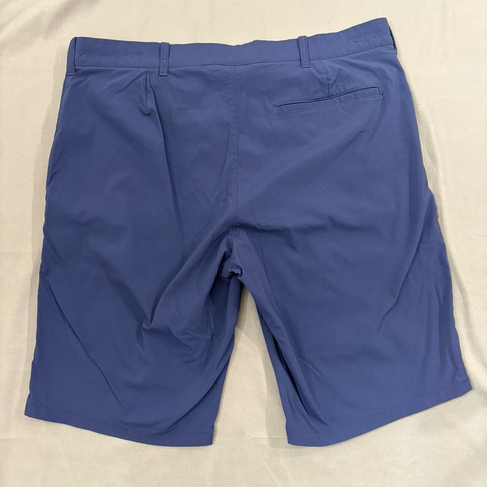 J Crew Shorts Mens 35 Blue Solid Flex Rivington Mercantile Zip Fly 11" Chinos - Picture 10 of 12